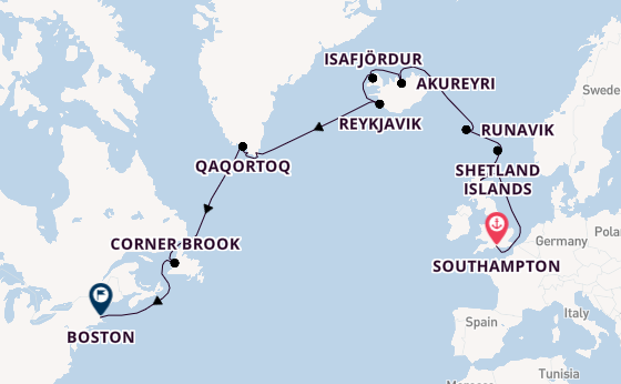 Legends of the North Atlantic: Southampton to Boston
