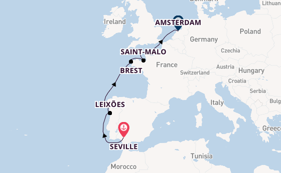 Portugal from Seville, Spain with the Seabourn Venture