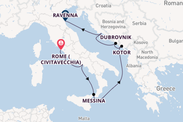 Cruising from Rome (Civitavecchia) via Dubrovnik