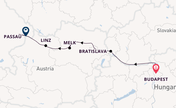 Danube River, Europe from Budapest, Hungary with the AmaBella