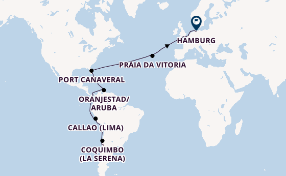 Transatlantic from Santiago de Chile, Chile with the Queen Anne