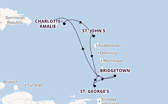 Caribbean from San Juan, Puerto Rico with the Vision of the Seas
