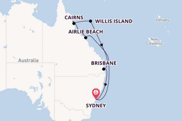 Australia from Sydney, Australia with the Queen Elizabeth