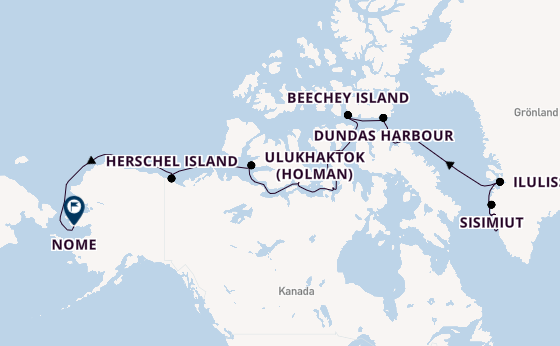 Arktis ab Nuuk, Grönland auf der MS Fridtjof Nansen