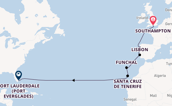 Luxury Spain & Portugal Transatlantic Voyage with America's Legendary Music Cities