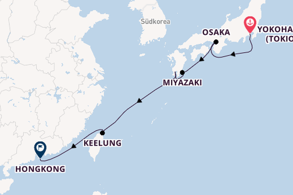 Ostasien ab Yokohama (Tokio), Japan auf der Spectrum of the Seas