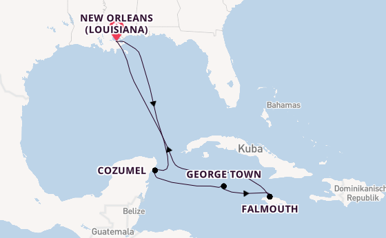 Westliche Karibik ab New Orleans (Louisiana), USA auf der Mariner of the Seas