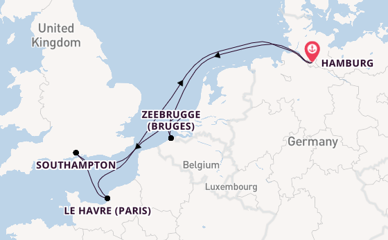 British Isles from Hamburg, Germany with the MSC Preziosa