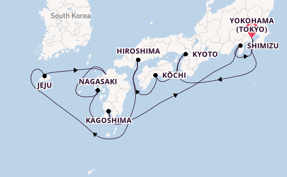 Japan from Yokohama (Tokyo), Japan with the Celebrity Millennium