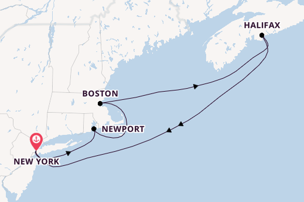 Amerikaanse Oostkust vanaf New York, Verenigde Staten met de Queen Mary 2