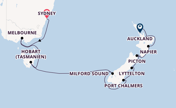 Westerdam – Melbourne, Milford Sound & mehr Neuseeland