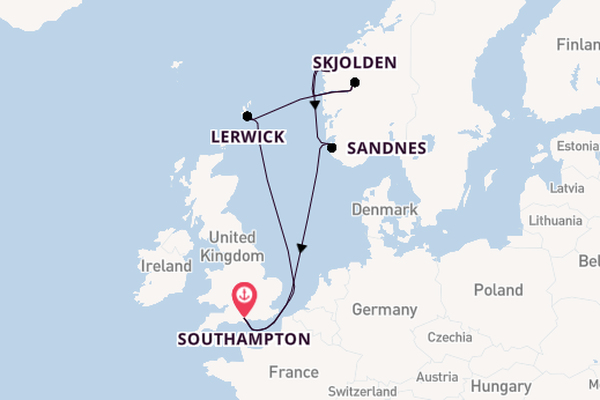 Norway from Southampton, England with the MSC Meraviglia