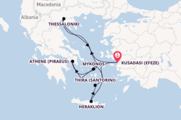 Geniet van een 7daagse cruise naar Kusadasi (Efeze)