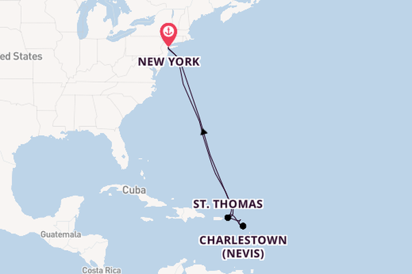 Caribbean from New York, USA with the Queen Mary 2