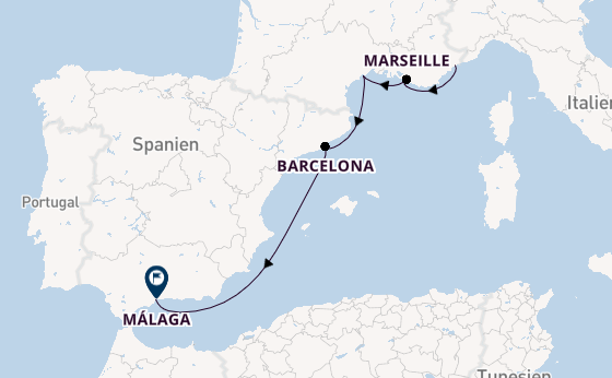 Westliches Mittelmeer ab Nizza, Frankreich auf der Silver Shadow