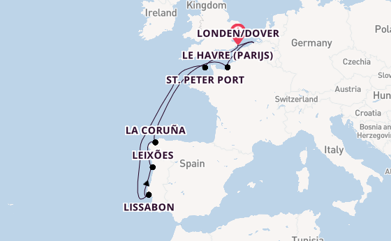 Verenigd Koninkrijk vanaf Londen/Dover, Groot-Brittannië met de Carnival Miracle