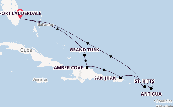 Caribbean vanaf Fort Lauderdale, Verenigde Staten met de Enchanted Princess