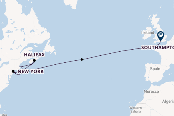 Transatlantic from New York, USA with the Queen Mary 2