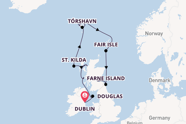 British Isles from Dublin, Ireland with the Silver Wind