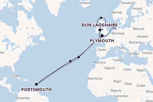 Britse Eilanden vanaf Bremerhaven, Duitsland met de Artania