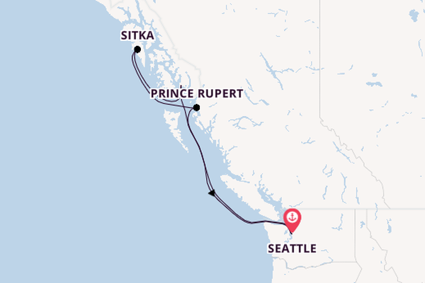 Alaska & West Canada from Seattle, Washington, USA with the Brilliant Lady