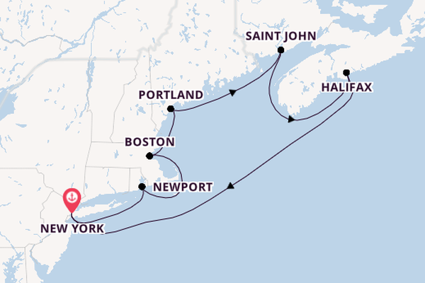 East Coast USA from New York with the Enchanted Princess