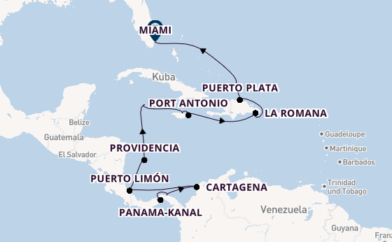 Karibik ab Panama-Stadt, Panama auf der EUROPA 2