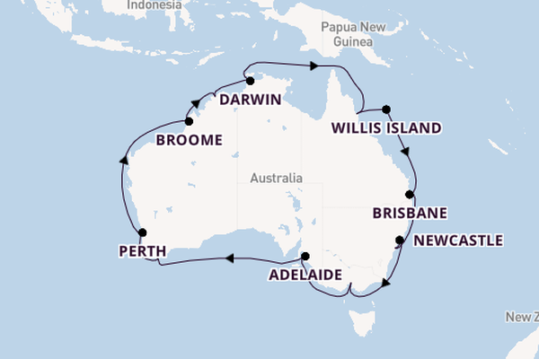 Australië vanaf Sydney, Australië met de Crown Princess