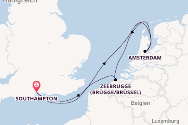 Großartige Reise ab Southampton