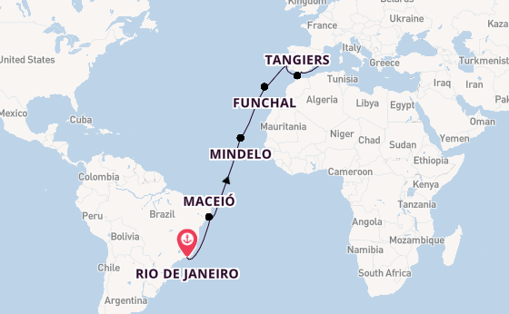 Transatlantic from Rio de Janeiro, Brazil with the MSC Seaview