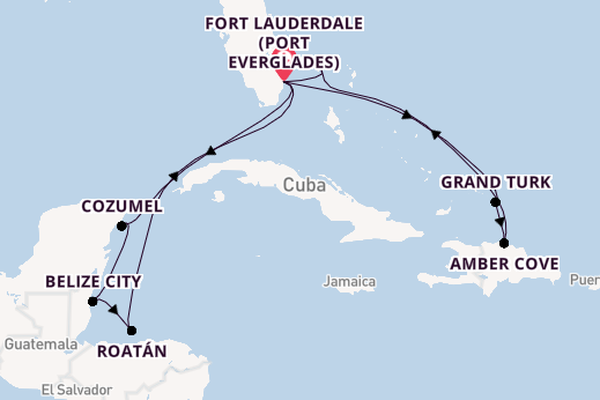 Caribbean from Fort Lauderdale (Port Everglades), Florida with the Star Princess
