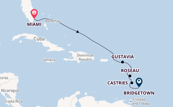 Caribbean vanaf Miami, Verenigde Staten met de Seven Seas Grandeur