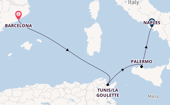 Western Mediterranean from Barcelona, Spain with the MSC Meraviglia