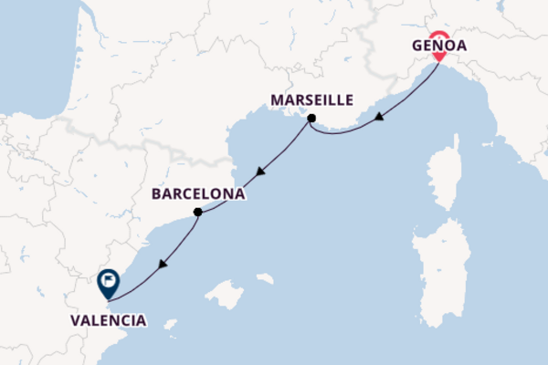 Expedition from Genoa to Valencia via Marseille