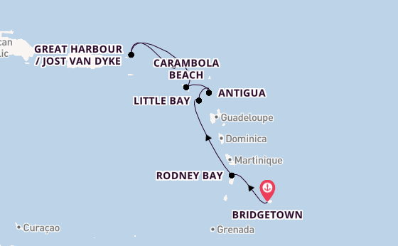 Caribbean from Bridgetown, Barbados with the Seabourn Ovation 