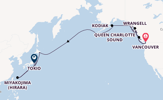 Transpacifisch vanaf Vancouver, Canada met de Seabourn Encore