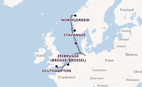 Norwegen ab Hamburg auf AIDAperla