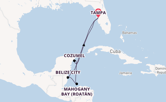 Sailing the Sunlit Caribbean from Tampa