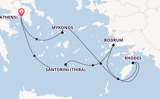 Eastern Mediterranean from United Kingdom with the Scarlet Lady