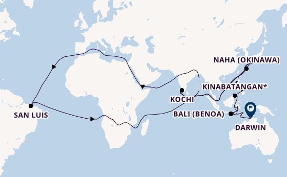 Transpacific from Osaka, Japan with the Silver Cloud