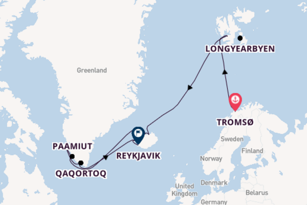 Cruising from Tromsø to Reykjavik