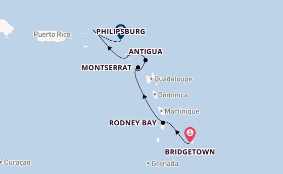 Caribbean from Bridgetown, Barbados with the Seabourn Ovation 
