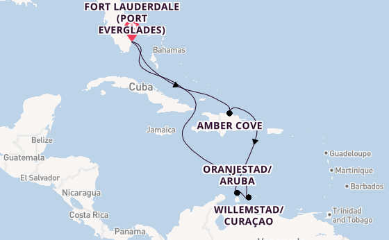 Caribbean from Fort Lauderdale (Port Everglades), Florida, USA with the Regal Princess