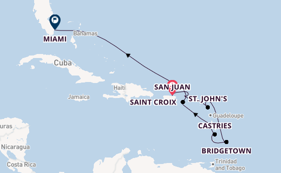 Caribbean from San Juan, Puerto Rico with the Rhapsody of the Seas