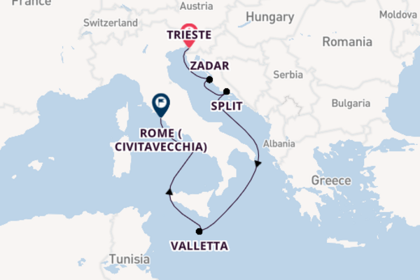 8 day cruise with the Queen Victoria to Rome (Civitavecchia)