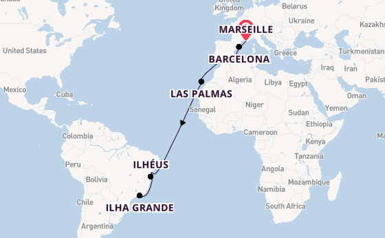 Transatlantic from Marseille, France with the MSC Divina