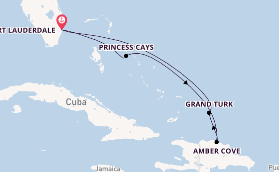 Caribbean vanaf Fort Lauderdale, Verenigde Staten met de Regal Princess