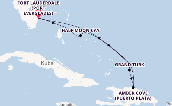 Karibik ab Fort Lauderdale (Port Everglades), USA auf der Nieuw Statendam