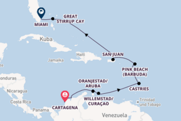 Kreuzfahrt mit Sirena von Cartagena nach Miami