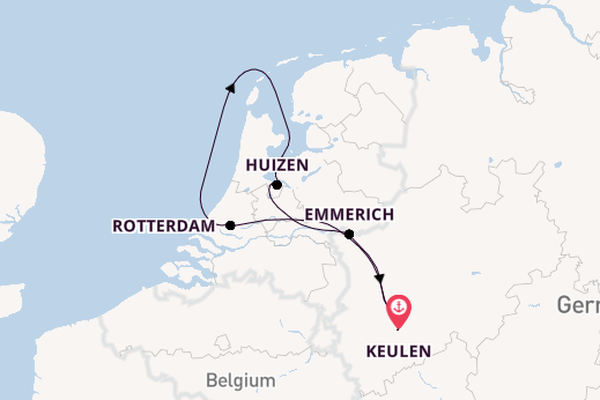 Rijn vanaf Keulen, Duitsland met de A-ROSA AQUA